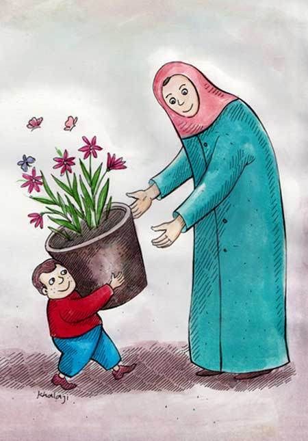 کاریکاتورهای زیبا و جدید به مناسبت روز مادر