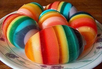 طرز تهیه ژله تخم مرغ رنگی خوشمزه