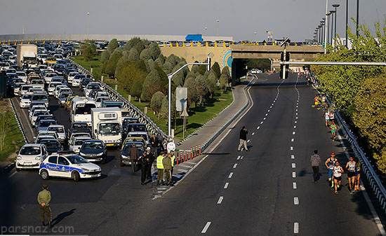 دو ماراتن زنان و مردان ایرانی و خارجی در تهران