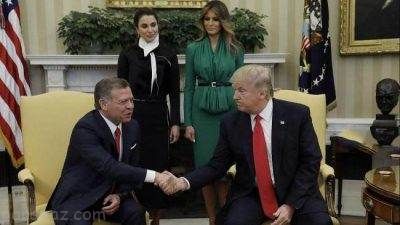 پادشاه اردن و همسرش مهمان دونالد ترامپ و ملانیا