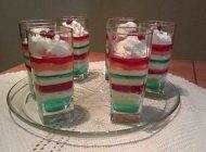 آموزش تهیه ژله بستنی لیوانی دورنگ خوشمزه