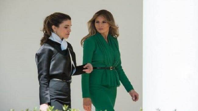 پادشاه اردن و همسرش مهمان دونالد ترامپ و ملانیا