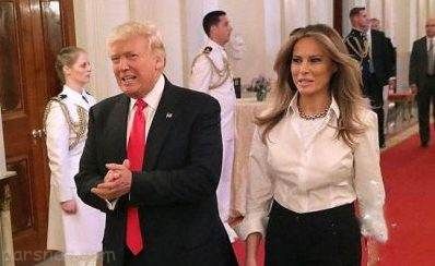 تیپ همسر و دختر دونالد ترامپ در مراسم کاخ سفید