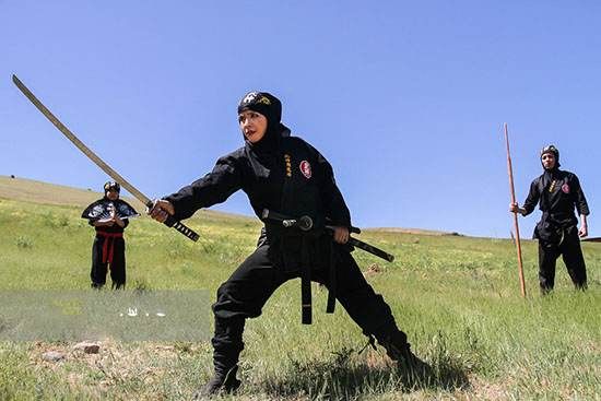 عکس های جالب از حرکات دختران ایرانی نینجا در بروجرد