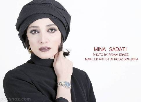 مینا ساداتی بازیگر ایرانی مدل آرایشی شد