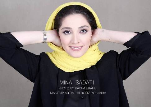 مینا ساداتی بازیگر ایرانی مدل آرایشی شد