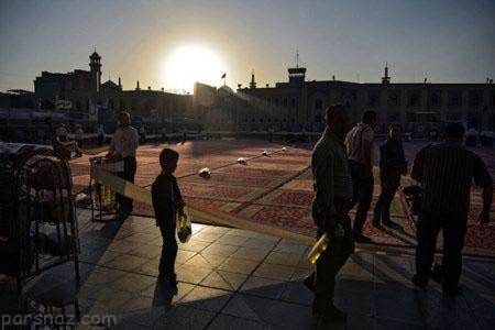 افطار روزه داران در حرم مطهر امام رضا (ع) در مشهد