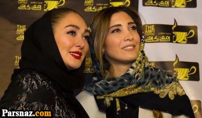 هنرمندان در افتتاحیه کافه بازیگر مشهور و دخترش