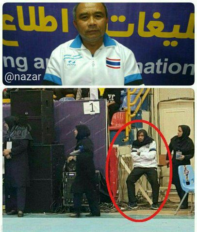 کار خنده دار مرد تایلندی در مسابقات کبدی زنان