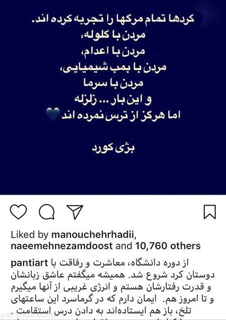 بازیگران و هنرمندان و همدردی به فاجعه زلزله کرمانشاه (274)
