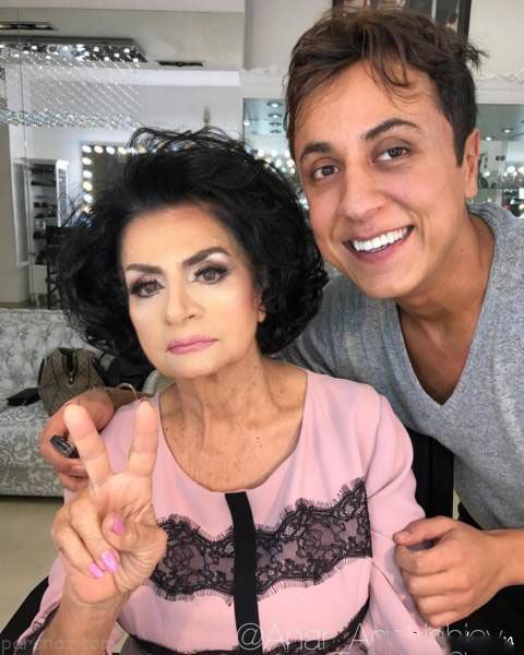 چهره باورنکردنی پیرزن 80 ساله بعد از آرایش