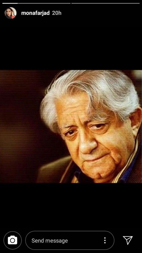 استوری چهره ها برای درگذشت استاد عزت الله انتظامی