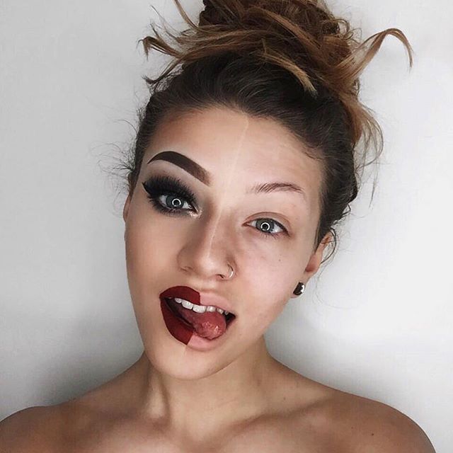 قدرت آرایش زنانه | تغییر چهره به سبک خانم ها | powerofmakeup#
