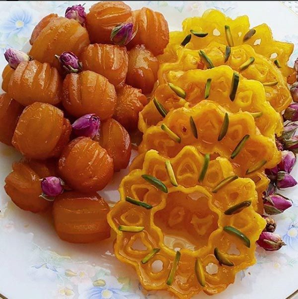 طرز تهیه زولبیا و بامیه به روش قنادی و مجلسی برای ماه رمضان + روش های تزیین مجلسی