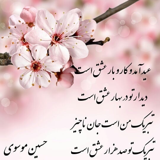 عکس تبریک عاشقانه عید نوروز 1403 | شعر و متن های جدید عاشقانه عید