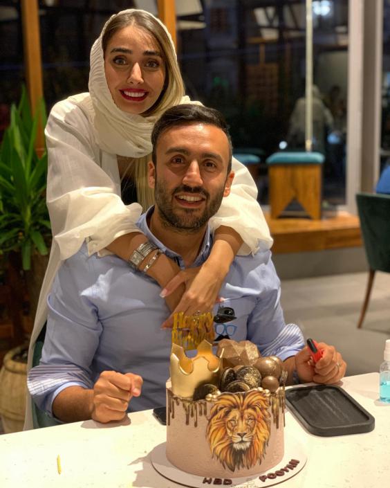 پویان گنجی و همسرش
