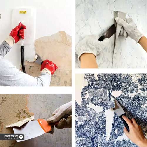 نحوه کندن کاغذ دیواری قدیمی از روی دیوار