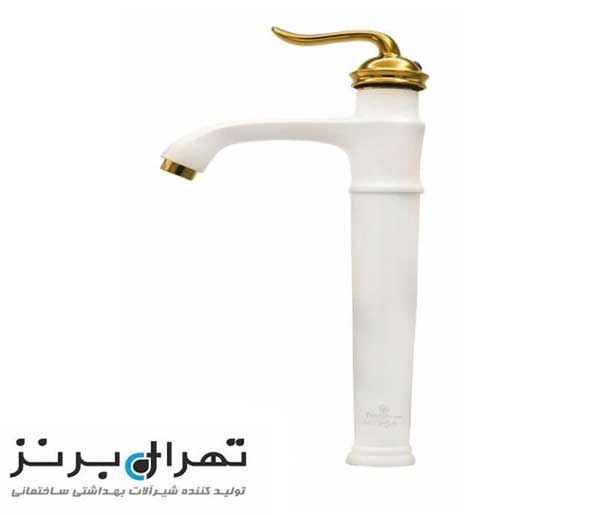 شیر ظرفشویی سفید طلایی