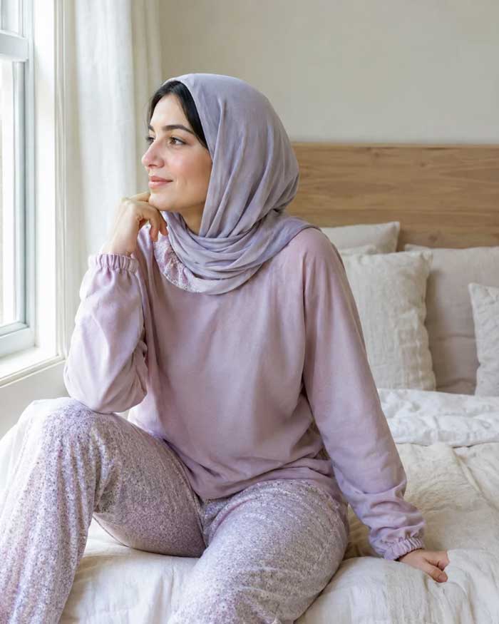 ست بلوز و شلوار زنانه رنگ یاسی