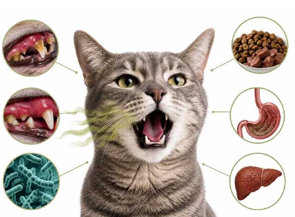 دلایل بوی بد دهان گربه چیست؟