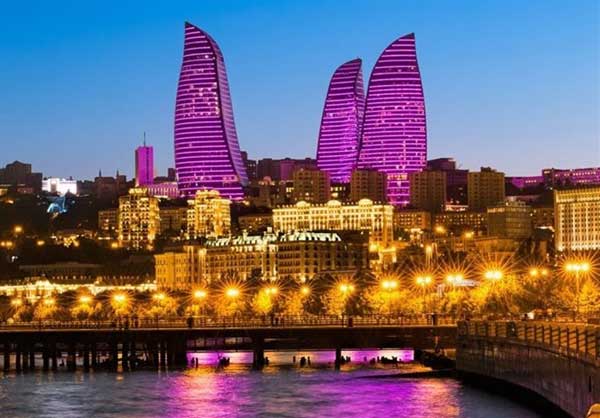 شهر باکو در کشور آذربایجان