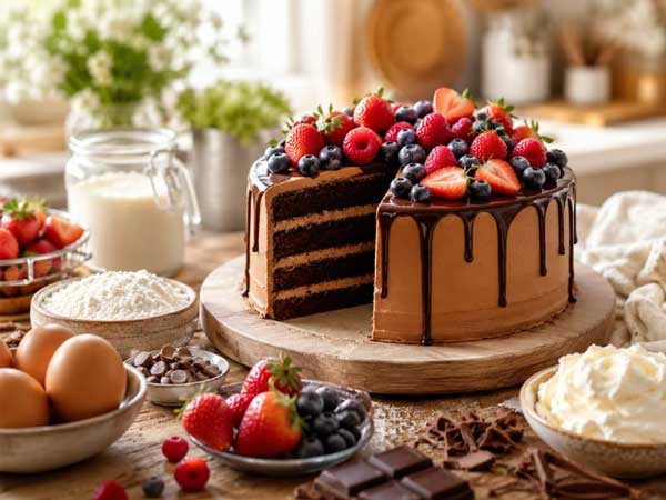 خرید کیک شکلاتی خامهای