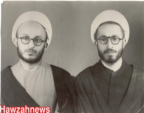 آیت الله سبحانی و آیت الله مکارم شیرازی در جوانی + عکس