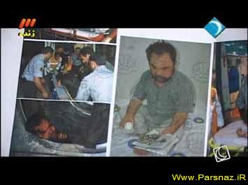 عکس مداحی که لای گلگیر یک اتوبوس گیر کرد!!