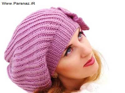 جدیدترین مدل شال و کلاه بافتنی دخترانه
