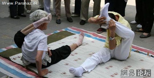 عکس های دیدنی از حرکات باور نکردنی یک پیر زن 90 ساله
