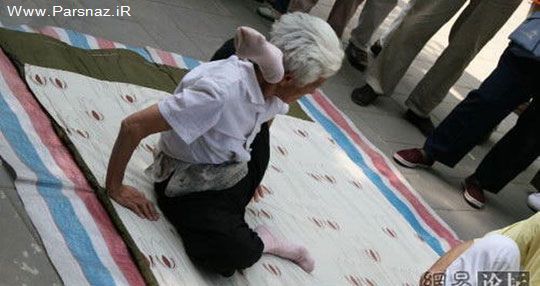 عکس های دیدنی از حرکات باور نکردنی یک پیر زن 90 ساله