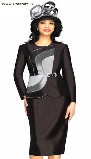 عکس های کت و دامن و کلاه مجلسی شیک زنانه