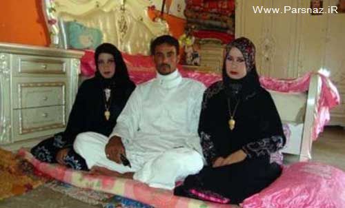 ازدواج عجیب و همزمان این پسر عرب با دو دختر جوان +عکس