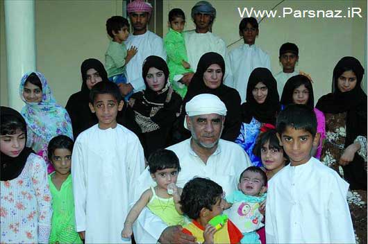 این مرد عرب تا سال 2015 صد فرزند خواهد داشت + عکس