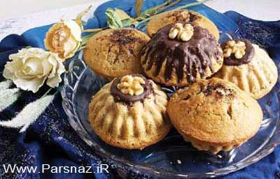 طرز تهیه کیک گردو و نسکافه