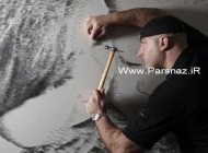 نقاشی های زیبای این هنرمند با میخ و چکش + عکس