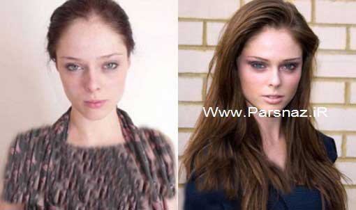 عکسهای دیدنی از چهره مانکن های معروف جهان بدون آرایش