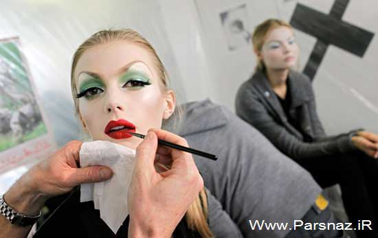 عکس‌ هایی از مانکن‌ ها و مدل‌ ها در پشت صحنه مراسم