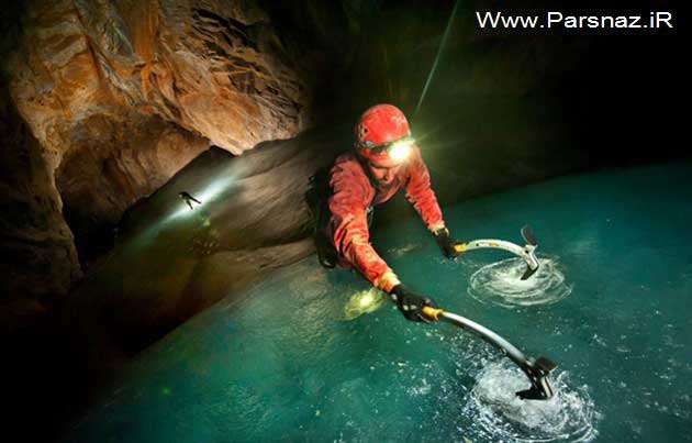 عکس هایی از کشف غاری دیدنی و عجیب در عمق زمین