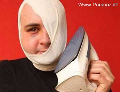 عاقبت دردناک جواب دادن اتو به جای گوشی تلفن! (عکس)