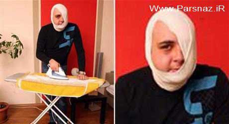 عاقبت دردناک جواب دادن اتو به جای گوشی تلفن! (عکس)