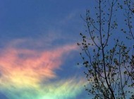رنگین کمان فوق العاده  حاصل از انعکاس نور با یخ  (عکس)