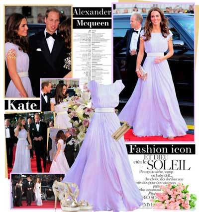 لباس شب را مانند Kate Middleton ست کنید