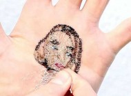 تصاویری از هنر عجیب دردناک سوزن دوزی در کف دست
