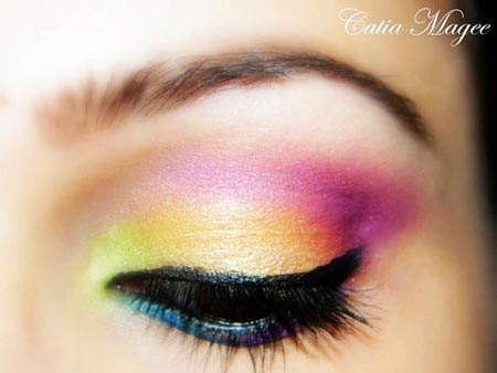 مدل آرایش چشم با سایه ترکیبی