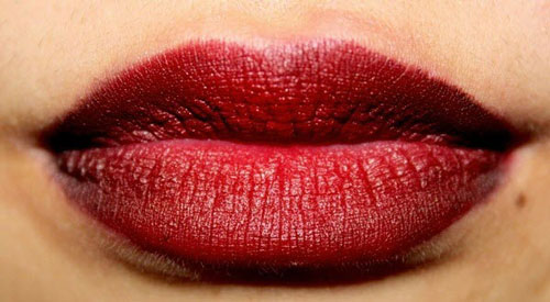 عکس هایی از مدل آرایش لب با رژ قرمز