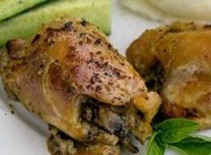 طبخ مرغ پر شده با قارچ