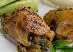 طبخ مرغ پر شده با قارچ