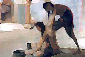 مردی در حمام زنانه