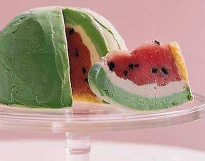 بستنی کیکی با طعم هندوانه شب یلدا